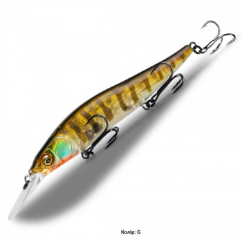 Vobleris BEARKING Plus One Minnow 110SP, #G | BK-Mage-G | BK-Mage-G