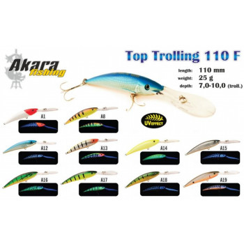 Vobleris Top Trolling 110F/25gr./110mm, A17, Akara | ATT110-A17 | ATT110-A17