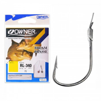 Āķi ar pavadiņu Owner RL-340  #9, 0.16mm, 70cm, 2.5kg Salmo | 53816-09-016 | 53816-09-016