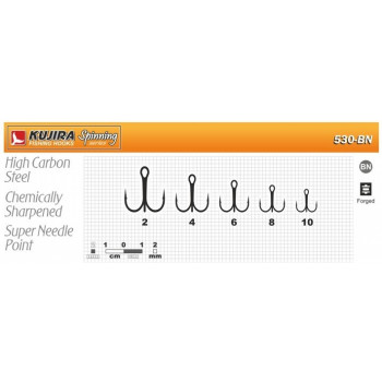 Trijžuburu āķis Kujira 530 Nr.1/0 BN AKARA | 530-BN-1/0-F10 | 530-BN-1/0-F10