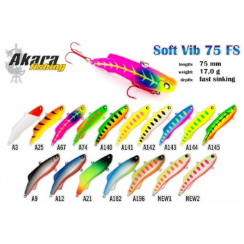 Vobleris SOFT Vib 75FS 17gr/75mm/A3, Akara | SV75-A3 | SV75-A3