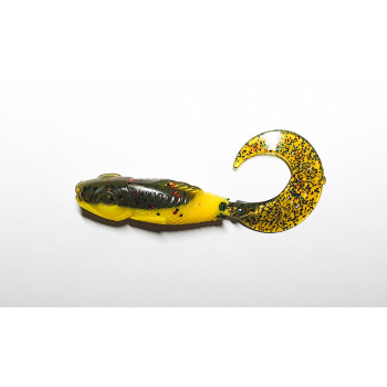 Gumijas zivtiņa KOPYTO RELAX 3`` 7.5cm, dzelt./t.zaļa | 117764-9