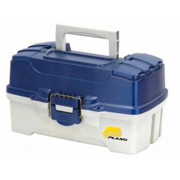 Makšķernieku kaste PLANO 2-Tray Box Mtl Blue/Off White | PMC620206 | PMC620206