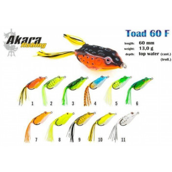 Vobleris Toad I 60F/13gr./60mm, kr.1, Akara | FT60-1 | FT60-1
