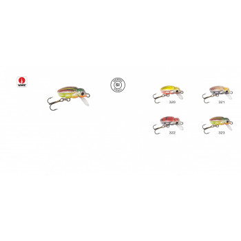 Vobleris BEETLE SINKING 2.5cm 1.5g 0.1-0.3m 322 | W-BEE-322-O25-FL | W-BEE-322-O25-FL