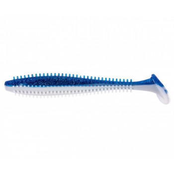 Silikona māneklis "Helios" SHAGGY 12cm, Blue sparkles&white | B-251953 | B-251953