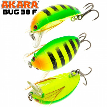 Vobleris "Bug" 38F 4gr 38mm #03 AKARA | B38F-03 | B38F-03