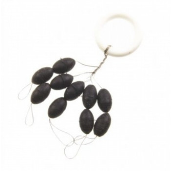 Stoperi silikona lielie, melni MISTRALL | AM-6500141 | AM-6500141