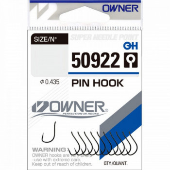 Āķi Owner PIN HOOK BLACK CHROME #10, 10gb Salmo | 50922-10 | 50922-10