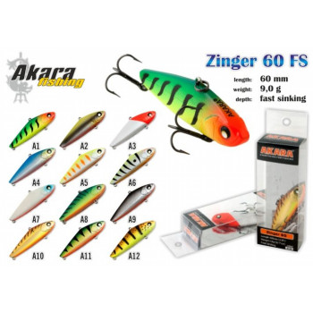 Vobleris ZINGER 60FS 9gr/60mm/A8, Akara | AZ60-A8 | AZ60-A8