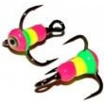 Krāsainais trīsžuburis Ice Atack Mustad ME #8-110 | WT-ME8-110 | WT-ME8-110