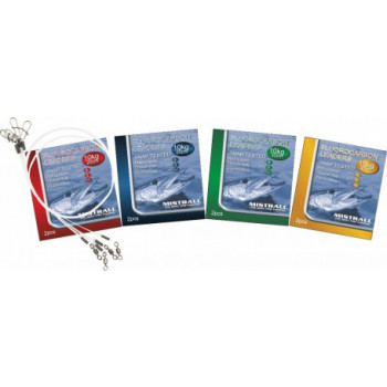 Pavadiņa FLUORO 20kg 20cm 0.6mm 2gab.MISTRALL | AM-6310071 | AM-6310071