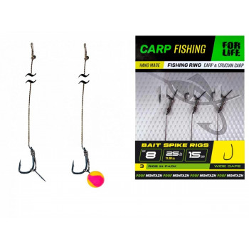 Leash with hook for carp #8 15cm | PV17303 | PV17303