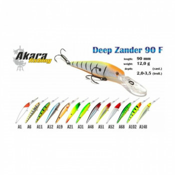 Vobleris DeepZander 90F 12.0gr/90mm/A21, Akara | DZ90-12-A21 | DZ90-12-A21