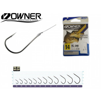Hooks with leash Owner RL-340 #9, 0.16mm, 70cm, 2.5kg Salmo | 53816-09-016 | 53816-09-016
