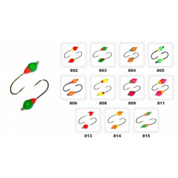 Ice jig "VIMBA" MU-4 (plastic), earpiece, hook no. 4, #810 | V-MU-4-810 | V-MU-4-810