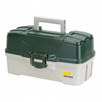 Fishing box PLANO 3-Tray Box Mtlc Green/Off White | PMC620306 | PMC620306