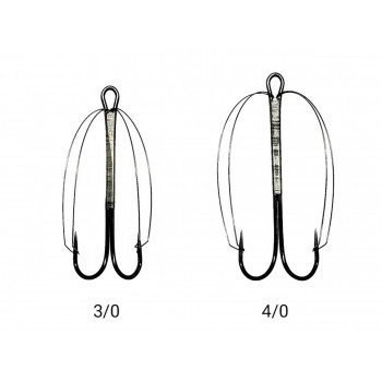Āķi divžuburu, pretzāļu KUJIRA #4/0 | 556-BN-4/0-F10 | 556-BN-4/0-F10