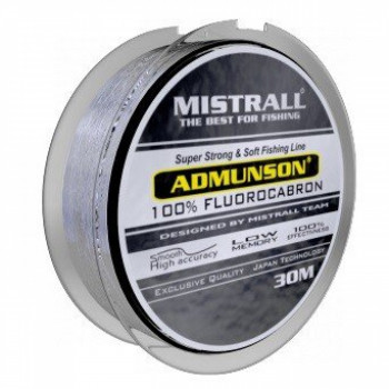 ADMUNSON 100%, 30m 0,10mm, fluorkarbona aukla, MISTRALL | ZM-3390110 | ZM-3390110