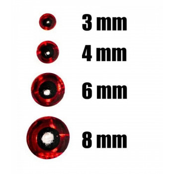 Uzlīmējamās actiņas GO (sarkanas, diam. 6mm) AKARA | GO-6 | GO-6