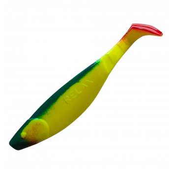 Silikona zivtiņa Relax KOPYTO 6`` 16cm, 30g yell/green/red | BLS6-S059R | BLS6-S059R