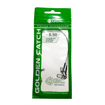 Pavadiņa Golden Catch Titanium 20cm, 0.5mm, 20kg (2gb.)  | 794239020 | 794239020