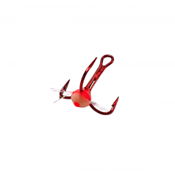 Treble hook white/red fluorescent, #8, Mistrall | 10000011