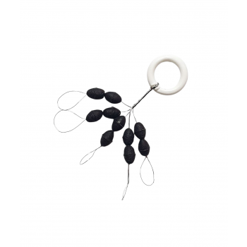 Stoperi silikona lielie, melni MISTRALL | AM-6500141 | AM-6500141