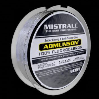 ADMUNSON 100%, 30m 0,16mm, fluorkarbona aukla, MISTRALL | ZM-3390116 | ZM-3390116