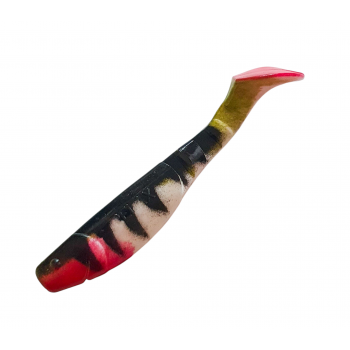 Silikona zivtiņa KOPYTO RELAX 4`` 12cm wh/bl/red/green | BLS4L-TG001R | BLS4L-TG001R