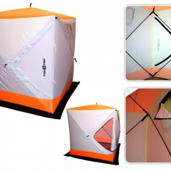 Telts F2F Cube I ziemas (200x200x225cm,10.5kg, balta/oranža | F2FA2/0-2/0-2/25-S