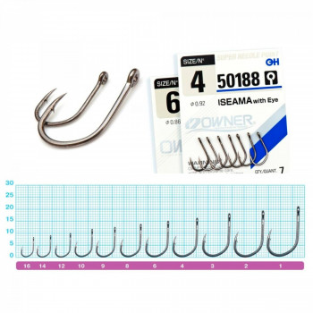 Āķi Owner ISEAMA WITH EYE BLACK #3, 6gb Salmo | 50188-03