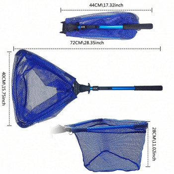 Foldable receiving net, blue, KB