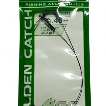 Pavadiņa Golden Catch Titanium 25cm, 0.4mm, 15kg (2gb.)  | 794239012
