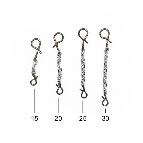 Ķēdīte CZM ar sakabēm nr.1-nr.3, 20mm SIL | CZM-SIL1-3-20