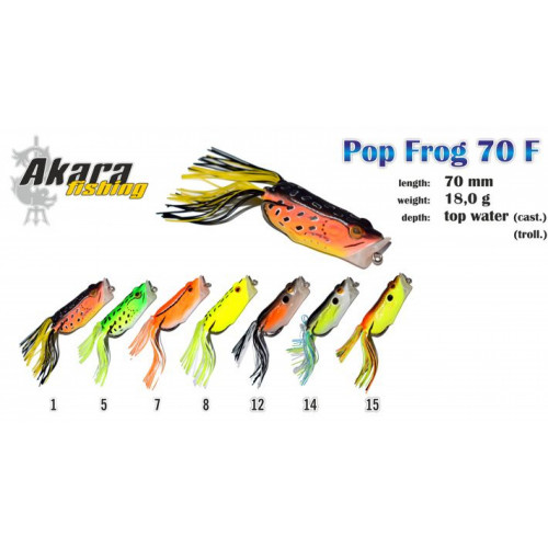 Wobbler AKARA Pop Frog I 70F (18g, 70mm, #12) | FT70-12