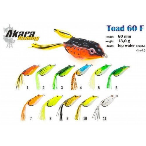Vobleris Toad I 60F/13gr./60mm, kr.1, Akara | FT60-1