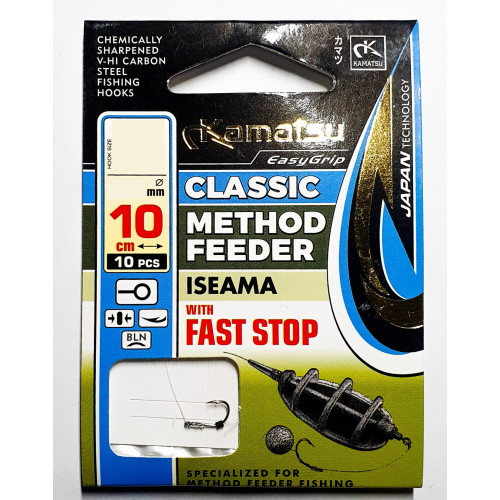 Pavadiņa ar āķi Kamatsu ISEAMA Method Feeder 10cm, #8 | 504001308