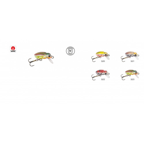 Vobleris BEETLE SINKING 2.5cm 1.5g 0.1-0.3m 322 | W-BEE-322-O25-FL