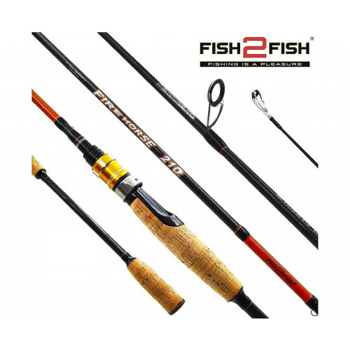 Spinning rod Fish2Fish "Fire Horse M" (folded, 2.40m, 5-25g,) | FH5/25-240