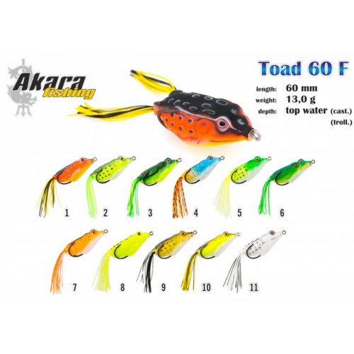 Vobleris AKARA "Toad I" 60F(13g, 60mm, #11) | AF60-11