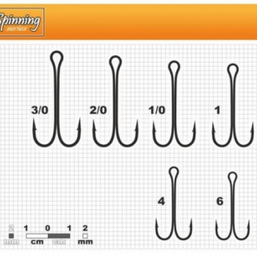 Double-barreled hook Kujira 520 No.1 BN AKARA | 520-BN-1-F10