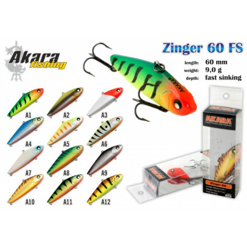Vobleris ZINGER 60FS 9gr/60mm/A2, Akara | AZ60-A2