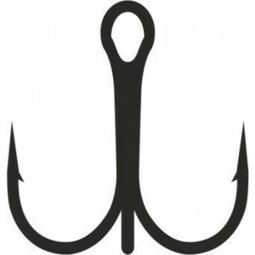 Hook SHIRO treble hook Nr.08, black nickel, MISTRALL | SB-1103008