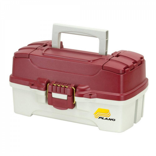 Fishing box PLANO One-Tray Red Metallic/Off White | PMC620106