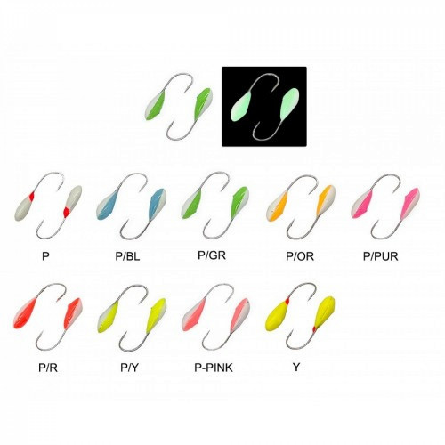 Perch jig with hole (plastic, 6mm, hook size 8, #P/0R) | 1246-8-P/0R