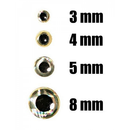 Uzlīmējamās actiņas GB (baltas, diam. 4mm) AKARA | GB-4