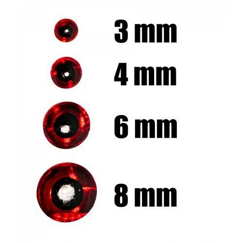 Uzlīmējamās actiņas GO (sarkanas, diam. 6mm) AKARA | GO-6
