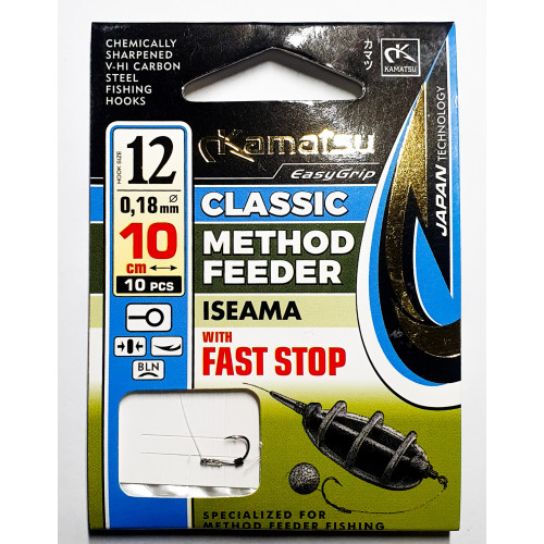 Pavadiņa ar āķi Kamatsu ISEAMA Method Feeder 10cm, #12 | 504001312