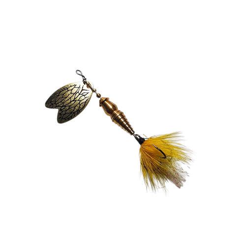 Rotating tinsel Mepps "Bug"  Yellow may #2